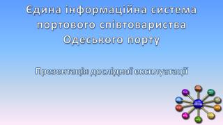 Єдина інформаційна система портового співтовариства Одеського порту