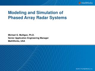 Modeling and Simulation of Phased Array Radar Systems