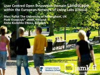 User Centred Open Innovation Domain Landscape within the European Network of Living Labs (ENoLL)