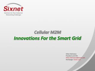 Cellular M2M Innovations For the Smart Grid