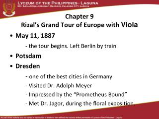 Chapter 9 Rizal’s Grand Tour of Europe with Viola