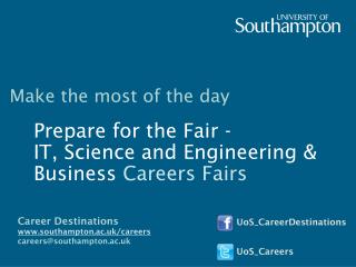 Prepare for the Fair - IT, Science and Engineering & Business Careers Fairs