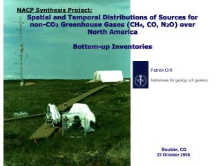 NACP Synthesis Project: Spatial and Temporal Distributions of Sources for