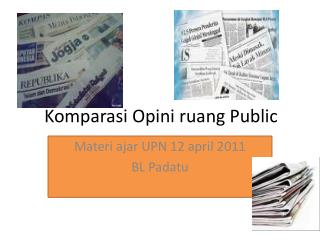 Komparasi Opini ruang Public