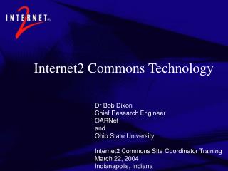 Internet2 Commons Technology