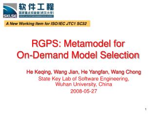 RGPS: Metamodel for On-Demand Model Selection