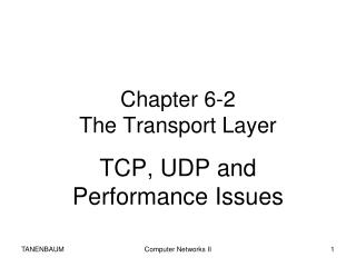 Chapter 6 -2 The Transport Layer
