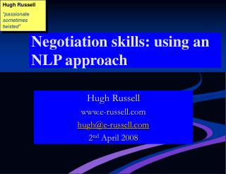 Negotiation skills: using an NLP approach