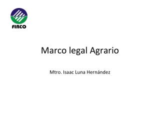Marco legal Agrario