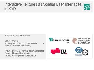 Interactive Textures as Spatial User Interfaces in X3D