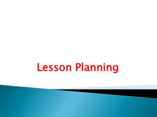 Lesson Planning