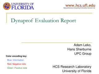 Dynaprof Evaluation Report