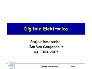 Digitale Elektronica