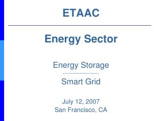 ETAAC Energy Sector