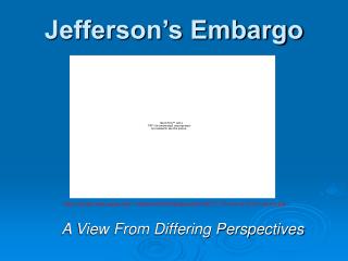 Jefferson’s Embargo