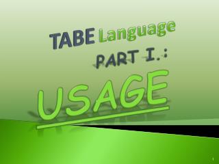 TABE Language