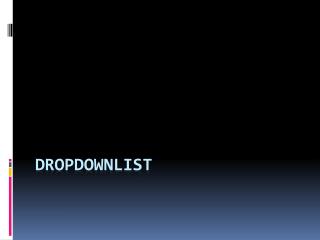 DropDownList