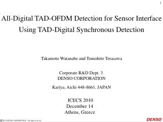 All-Digital TAD-OFDM Detection for Sensor Interface Using TAD-Digital Synchronous Detection