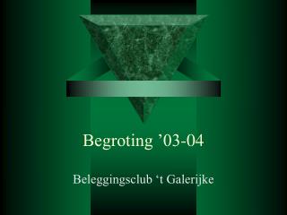 Begroting ’03-04