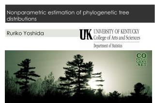 Nonparametric estimation of phylogenetic tree distributions