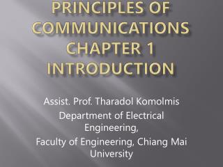 Principles of Communications Chapter 1 Introduction