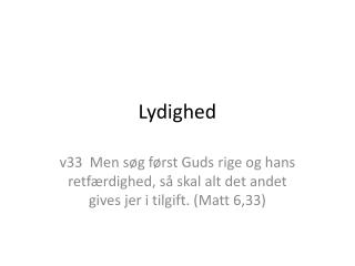 Lydighed