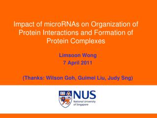 Impact of microRNAs on Organization of Protein Interactions and Formation of Protein Complexes