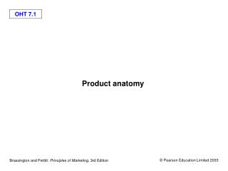 Product anatomy