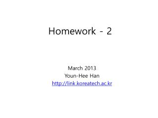 Homework - 2