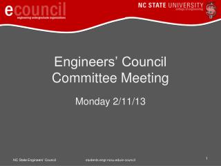 Engineers’ Council Committee Meeting