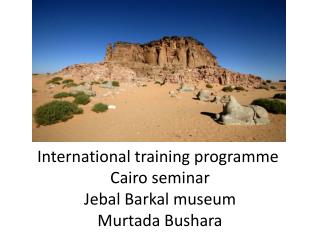 International training programme Cairo seminar Jebal Barkal museum Murtada Bushara