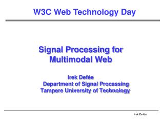 W3C Web Technology Day