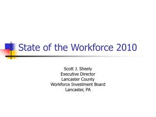 State of the Workforce 2010