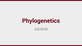 Phylogenetics