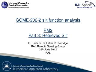 GOME-2 FM202-2: PM2 Slit function analysis