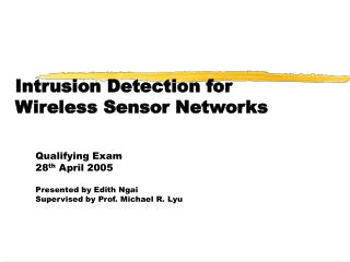 Intrusion Detection for Wireless Sensor Networks