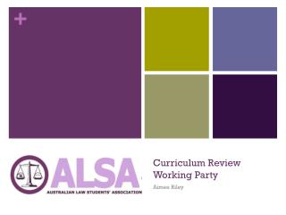 Curriculum Review Working Party