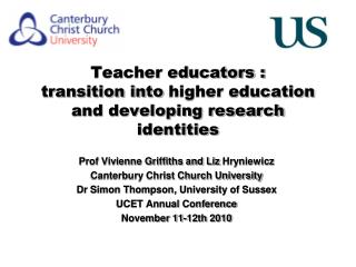 Teacher educators : transition into higher education and developing research identities