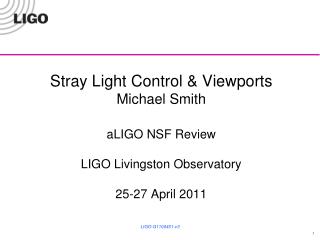 Stray Light Control Functions