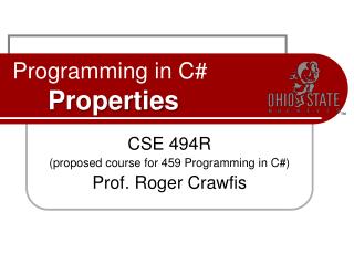 Programming in C# Properties