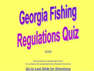 Georgia Fishing Regulations Quiz