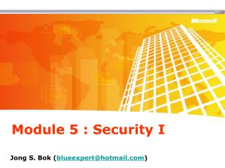 Module 5 : Security I