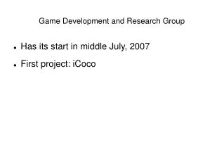 Game Development and Research Group