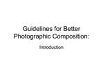 Guidelines for Better Photographic Composition: