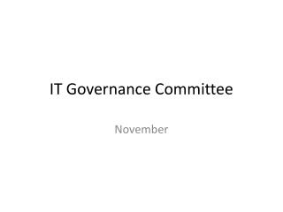 IT Governance Committee