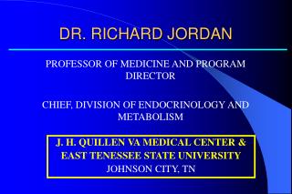 DR. RICHARD JORDAN