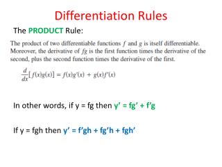 Differentiation Rules