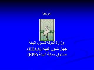 وزارة الدولة لشئون البيئة جهاز شئون البيئة (EEAA) صندوق حماية البيئة (EPF )