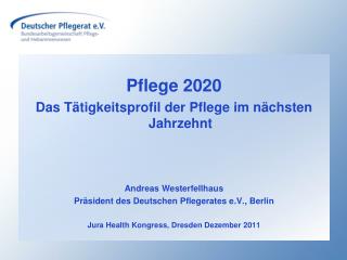 Pflege 2020 Das Tätigkeitsprofil der Pflege im nächsten Jahrzehnt Andreas Westerfellhaus
