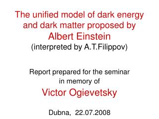 Report prepared for the seminar in memory of Victor Ogievetsky Dubna, 22.07.2008